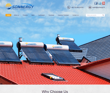 Sunnergy Energy Technology solar system collector