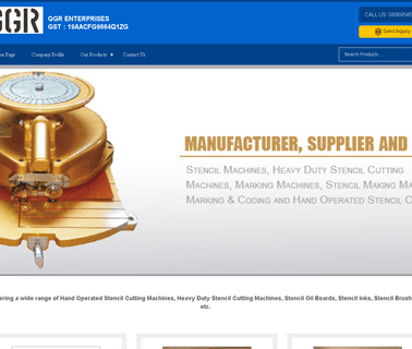 Ggr Enterprises stencil machine
