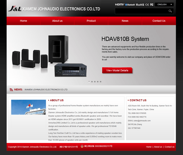 Xiamen Johnaudio Electronics home theatre