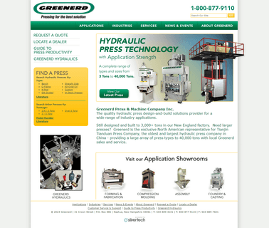 Greenerd Press & Machine Co. hydraulic design machinery