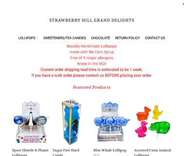 Strawberry Hill Grand Delights candies confections