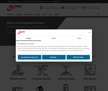 Bluhm Systeme industrial marking machines