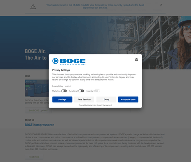 Boge Compressors India oil free portable air compressor