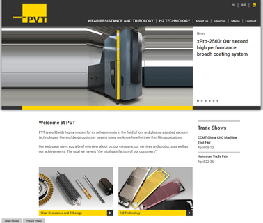 Pvt Plasma Und Vakuum Technik Gmbh coated surface