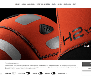 Waterproof Diving Int. back waterproof