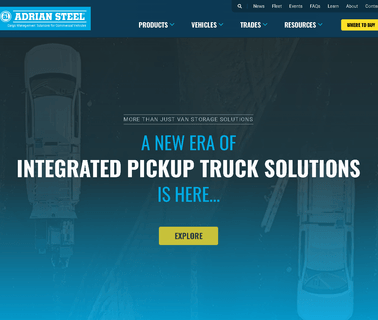 Adrian Steel Official Website Ladder Racks Van Accessories cabinets modules