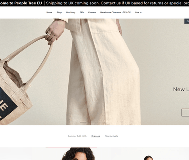 People Tree environmentally sustainable products