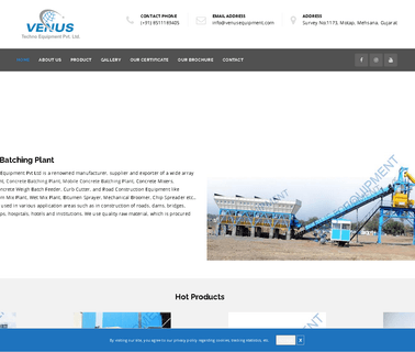 Venus Equipment curb concrete