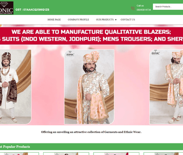 Zonic tuxedo manufacturer
