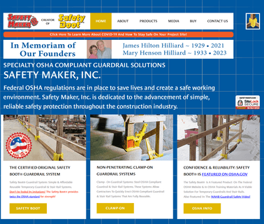 The Safety Boot Guardrail System by Safety Maker; Temporary guardrails