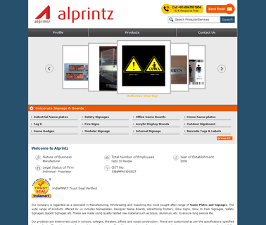 Alprintz stainless nameplates