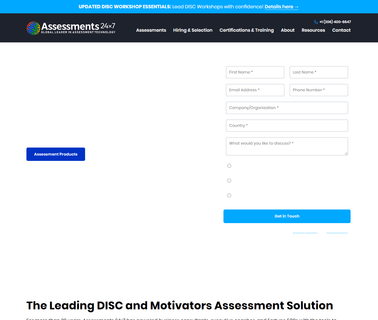 Assessments 24X7 confidential onsite