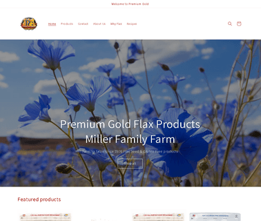 Premium Gold Flax Products organic flax