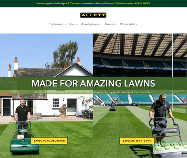 Allett Mowers cylinder producing