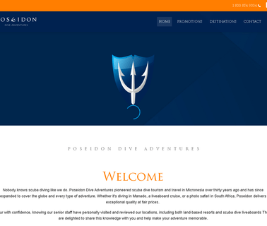 Poseidon Dive Adventures globe customized