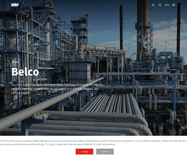 Belco Manufacturing above fire