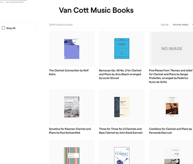 Van Cott Information Services Books Music Cds and More  clarinet woodwind