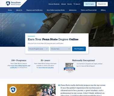 Penn State University - World Campus graduate programs