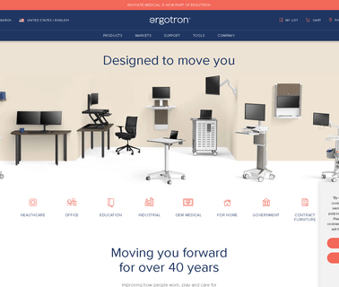 Ergotron pivots