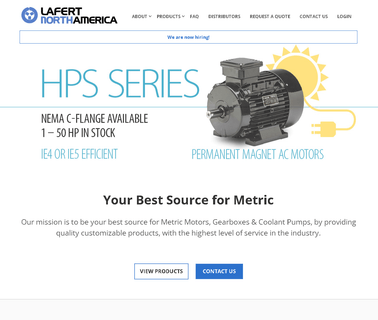 Lafert North America motors stainless