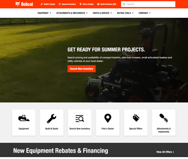 Bobcat Ingersoll Rand lifting heavy machinery