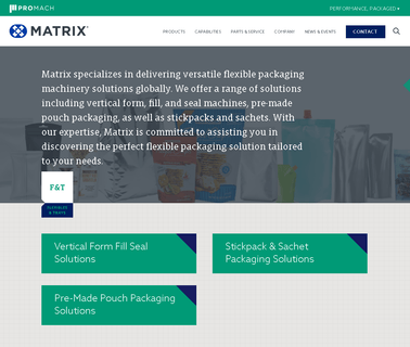 Matrix Packaging Machinery deliver packaging