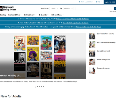 King County Library System malleable equal