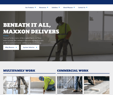 Maxxon Corporation - 800-356-7887 - Underlayments and Sound sound barriers