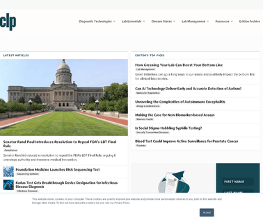 Clinical Laboratory Products technologies magazine
