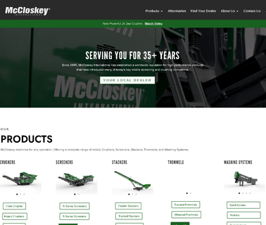 Mccloskey International rotex screeners