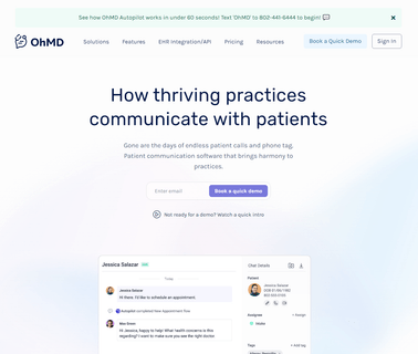 Homepage - Ohmd telehealth hipaa
