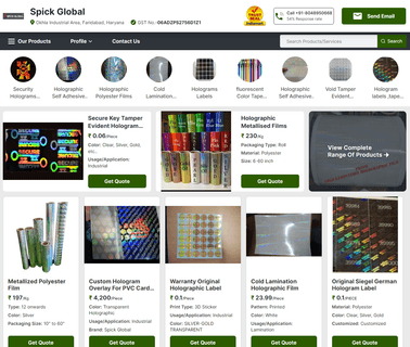 Spick Global Films holographic packaging films