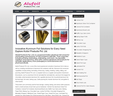 Alufoil Products chocolate silver