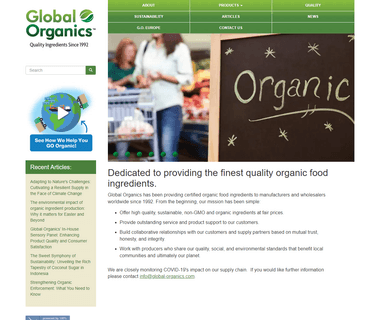 Global Organics Ltd. organic coconut oils