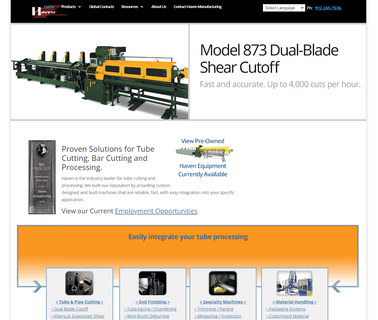 Haven Manufacturing Corp dado notching