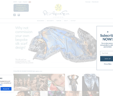 St Agnes Eve handmade printed