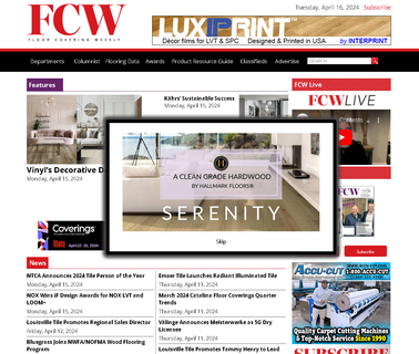 Floor Covering Weekly Magazine coverage floor