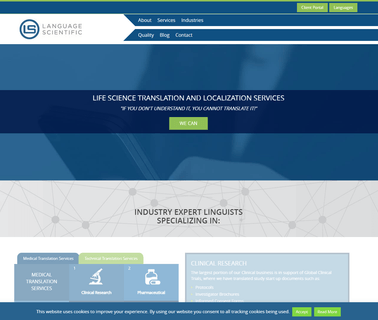 Language Scientific Translation Services - Language Scientific boston website