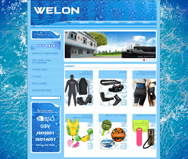 Welon China Ltd. rashguards wetsuits