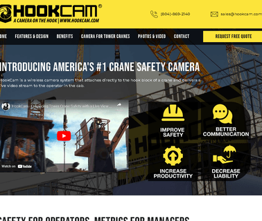 Hookcam safety crane system