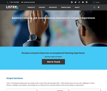 Listen Technologies Corporation assistive listening systems