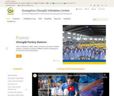 Guangzhou Chongqi Inflatables airblown inflatables