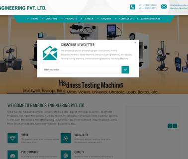 Banbros Engineering rockwell hardness machine