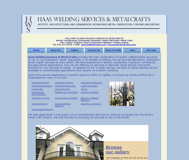 Haas Welding Services & Metalcrafts - Haas Welding Services; Metal artistic metal