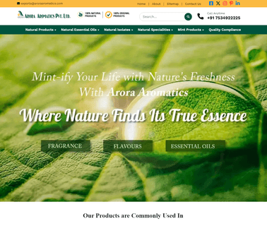 Arora Aromatics menthol peppermint