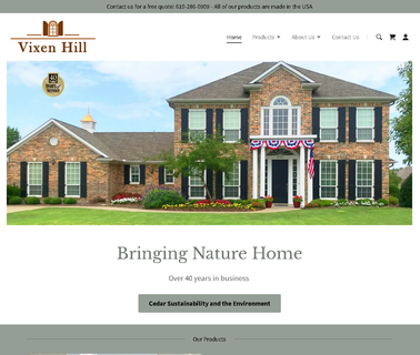 Vixen Hill Mfg Co exterior shutters