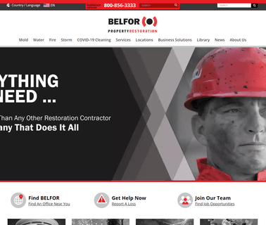 Belfor Property Restoration board barrier