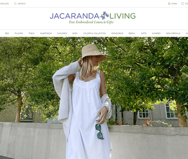 Jacaranda Living embroidered baby