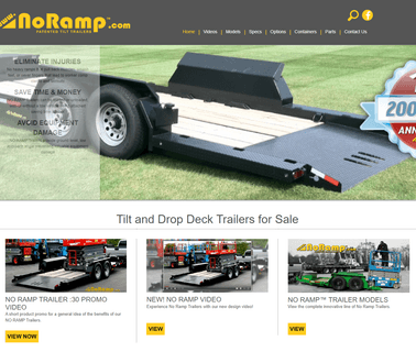 No Ramp Trailers scissor lift ramp