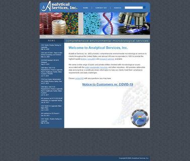 Analytical Services Water Testing and Other Environmental other water